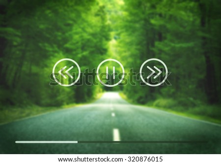 Summer Country Road With Trees Beside Concept
