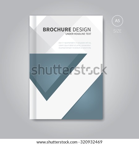 vector book for business presentation with agree sign in background / Elegant brochure design in dark blue
