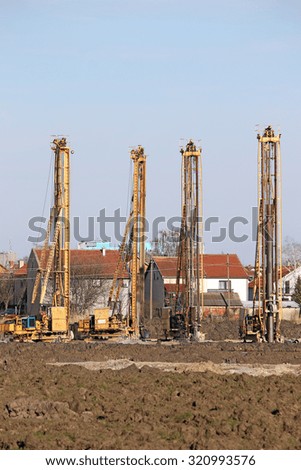 hydraulic drilling machines on construction site industry