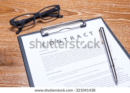 business contract document paper
