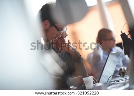 startup business people group working everyday job  at modern office Royalty-Free Stock Photo #321052220