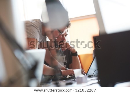 startup business people group working everyday job  at modern office Royalty-Free Stock Photo #321052289