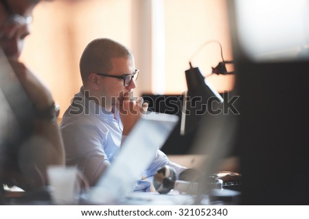 startup business, software developer working on computer at modern office Royalty-Free Stock Photo #321052340