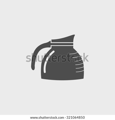 vector kettle icon. Flat design style eps 10