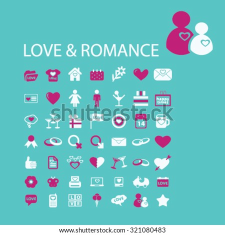 love, romance icons