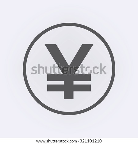 Yen icon in circle . Vector illustration