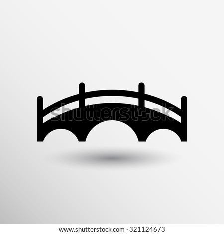 bridge icon vector button logo symbol concept. Royalty-Free Stock Photo #321124673