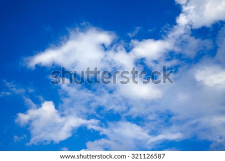 Clouds in the blue sky, background