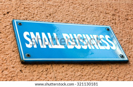 Small Business blue sign