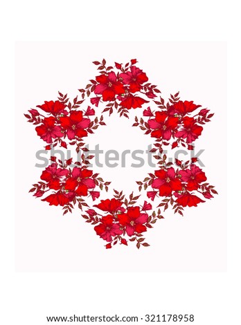 Red flower pattern mode Royalty-Free Stock Photo #321178958