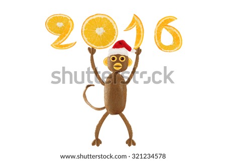 Monkey Santa Claus holding in 2016