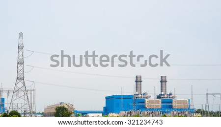 Electricity post and high voltage electric power substation