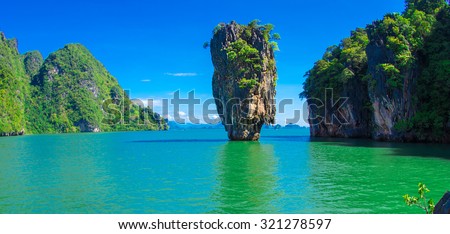 james bond island in thailand, ko tapu Royalty-Free Stock Photo #321278597