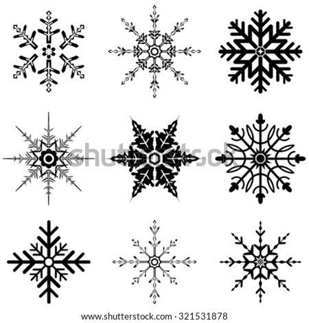 Various snowflake designs
