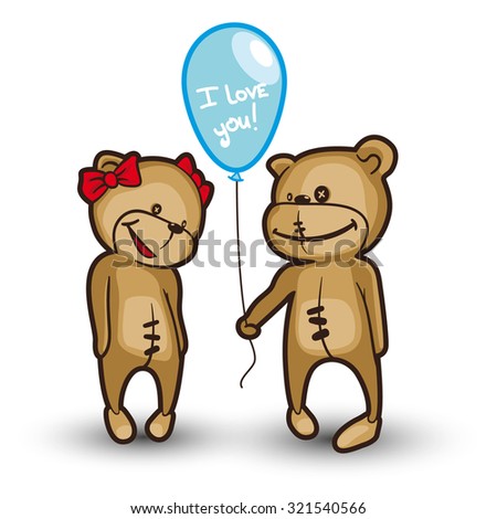 teddy bear with balloon
