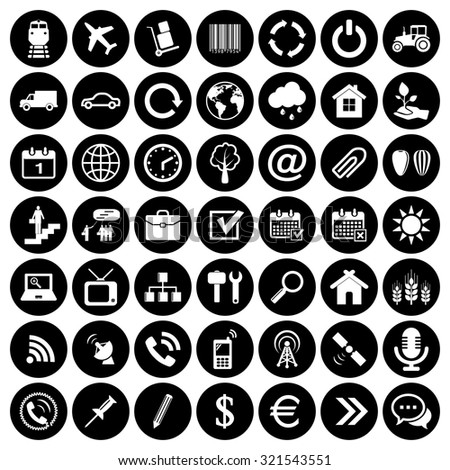 Set of forty nine web icons