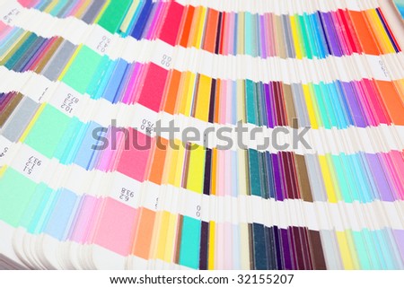 detail from pantone color scale lithography and printing industry