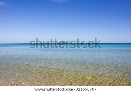The coast of Mediterranean sea, La Manga, Spain