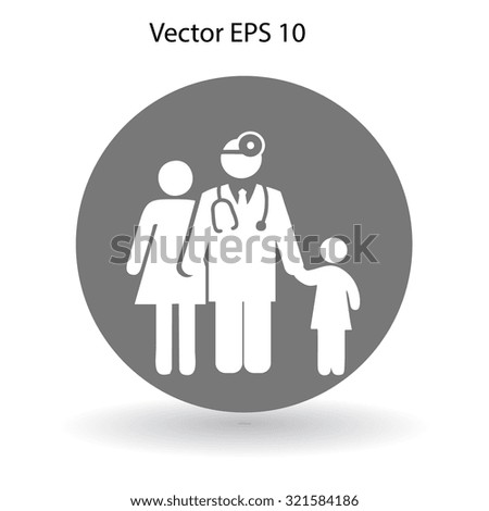 Family practice vector illustration