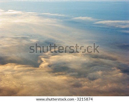 Above the clouds, altitude picture