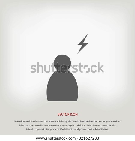 human And lightning icon