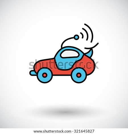 Car toy icon. Flat related icon for web and mobile applications. It can be used as - logo, pictogram, icon, infographic element. Illustration. 