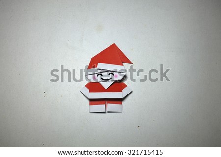 Origami in shape of Santa Claus