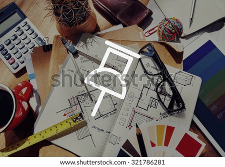 Business Working Thumbtack Pinned Note Office