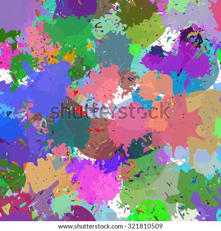 ink kids pattern spots. Colorful vector ink backdrop with blots. For kids meetings, events, holidays, birthdays, children's goods, festive, as background. Paint ink stains.