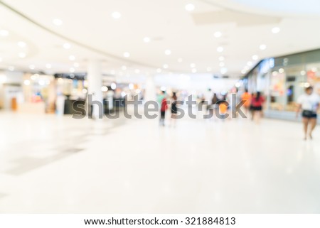 Abstract blur shopping mall background Royalty-Free Stock Photo #321884813