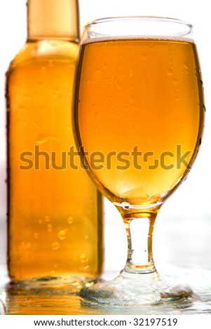 beer in a glass