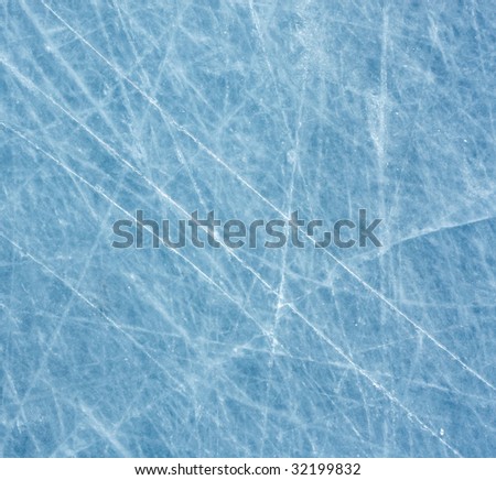 Scratched blue ice surface