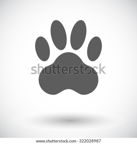 Paw icon. Flat vector related icon for web and mobile applications. It can be used as - logo, pictogram, icon, infographic element. Vector Illustration.