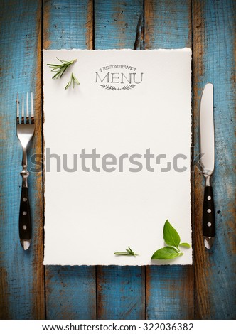 Restaurant cafe menu, template design. Food flyer Royalty-Free Stock Photo #322036382