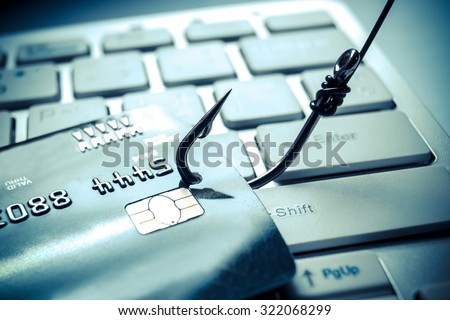 credit card phishing attack Royalty-Free Stock Photo #322068299