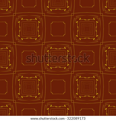Vector seamless pattern. Repeating geometric. Gold and Carmine Color Seamless pattern.