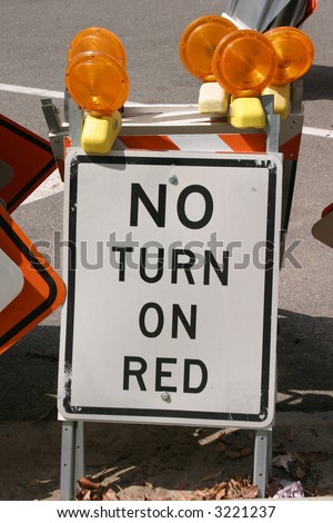 "traffic sign" series "no turn on red"