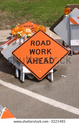 "traffic sign" series "road work ahead"