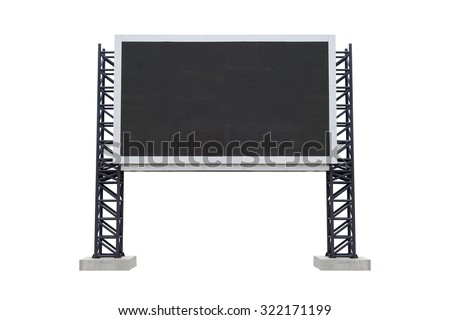Medium center scoreboard stadium isolated on white background. use clipping path Royalty-Free Stock Photo #322171199