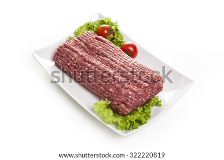 Forcemeat isolated on a white background