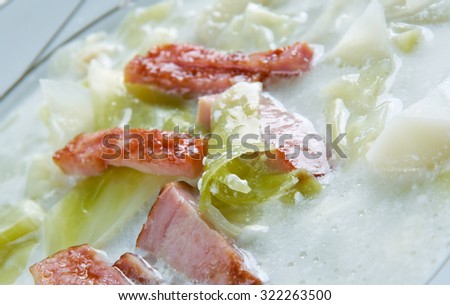 Creamy Reuben Soup  - American soup with cabbage and cream