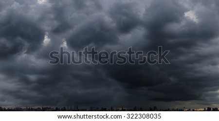 Dark storm clouds before raining, Abstract natural background.