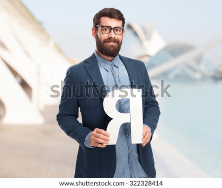 crazy businessman with letter