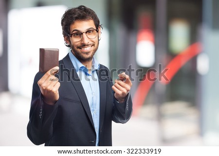 indian businessman with a wallet