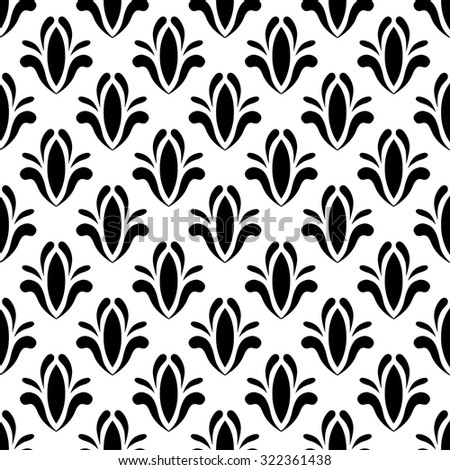 Vector seamless pattern with floral motif.