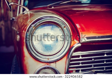 car lights vintage in thailand