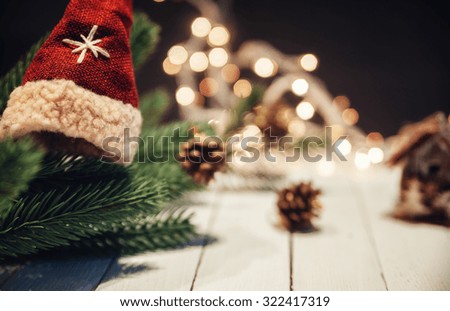 Christmas Cap On Christmas Tree