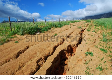 Soil erosion Royalty-Free Stock Photo #32246992