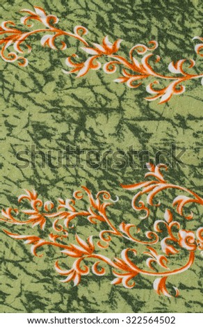 Abstract print fabric close up background.