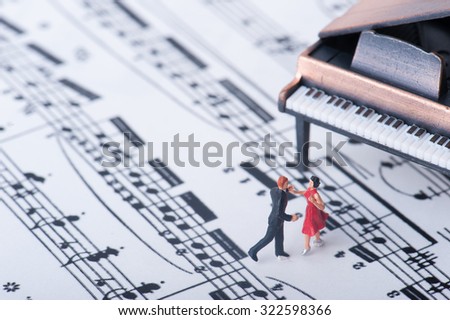 Grand piano and dancer